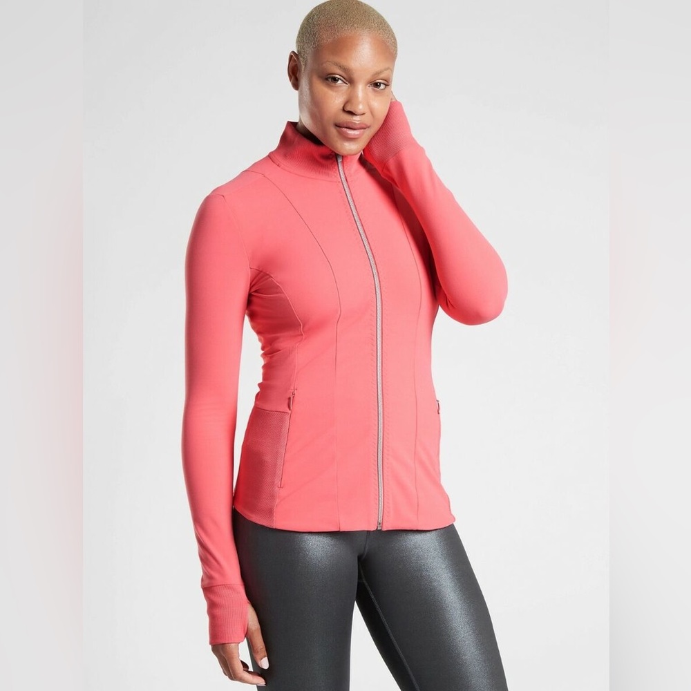 Athleta Shanti Jacket in Powervita Coral Petal Size S
